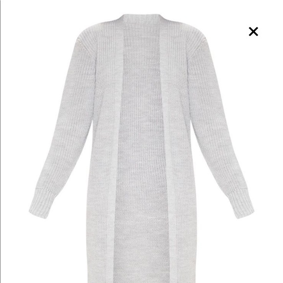 PrettyLittleThing Sweaters - PLT Grey Knitted Maxi Cardigan